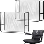 Philbinden 2Pcs Salon Chair Cover Protectors,Clear Square Hairdressing Chair Back Covers for Fits Most Standard Chairs,Reinforced Precision Sewn Clear Covers to Prevent Damage to Spa/Salon Chairs (2)
