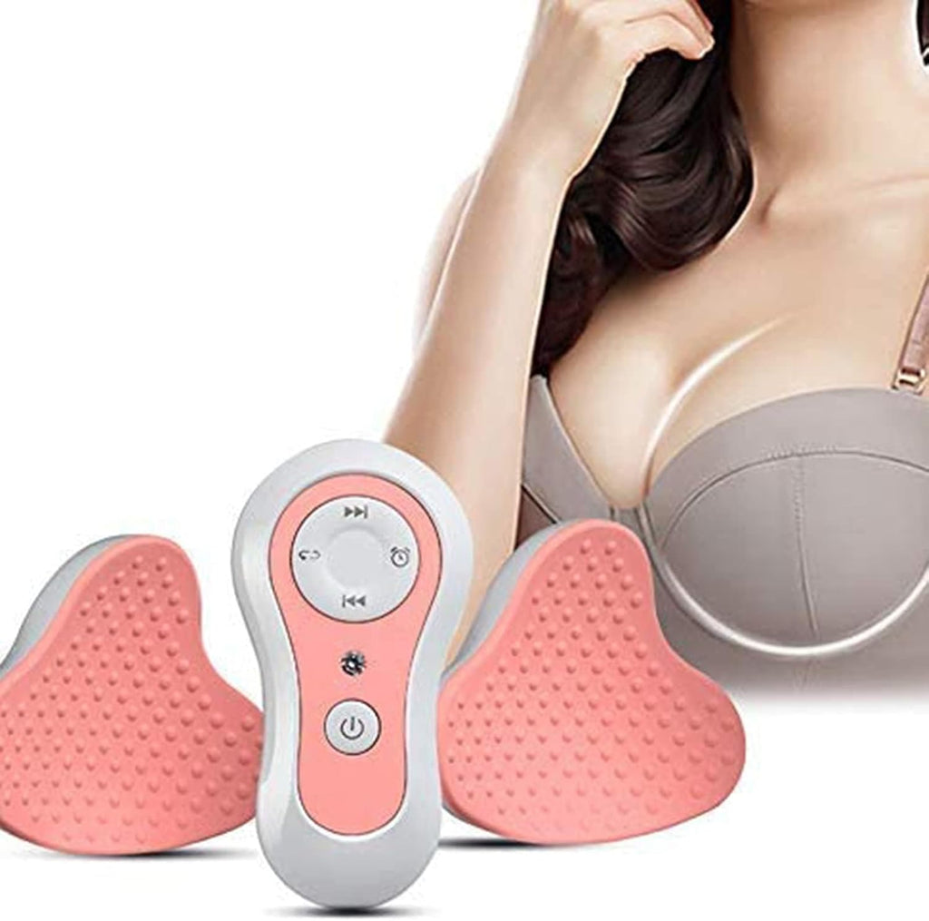 Electric Breast Massager, Waterproof Chest Enhancer USB Electric Chest Augmentation with Hot Compress Function for Lift Enlarge and Care