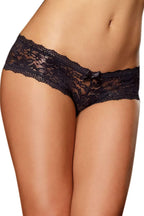 Dreamgirl Women's Sexy Fashion Lingerie, Stretch Lace Cheeky Hipster Panty