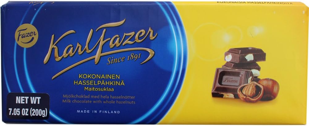 Karl Fazer Milk Chocolate with Whole Hazelnuts(7.05oz200g)