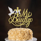 Mi Bautizo Cake Topper-eid Cake Topper,First Holy Communion,Baptism,Religious God Bless Cake Decorations Supplies (8)
