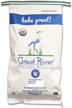 Great River Milling Organic Barley Flour | Unbleached, Unbromated, Non-GMO, Kosher | High Fiber, Nutty Flavor Perfect for Breads, Pancakes, & More | 25 Lb
