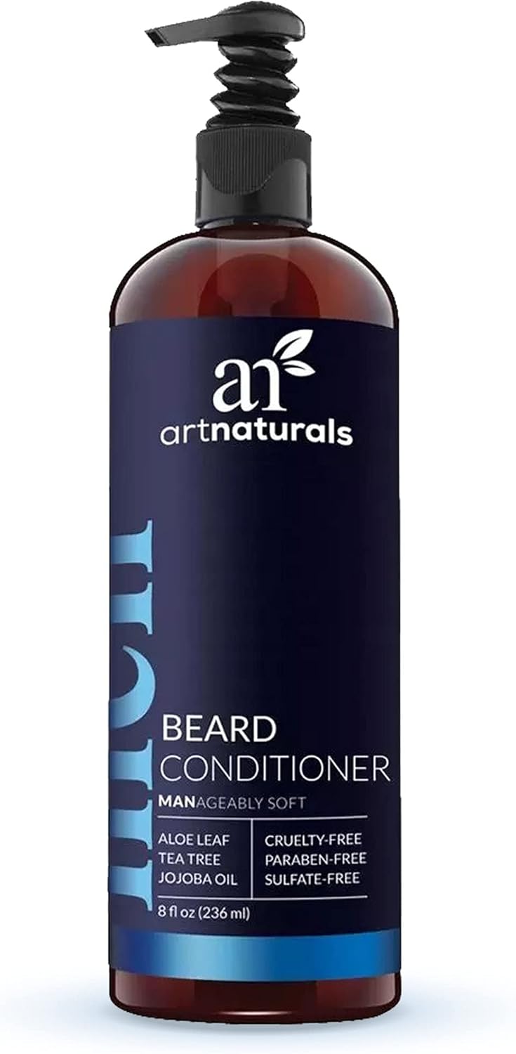 Artnaturals Natural Beard Deep Conditioner - (8 Fl Oz / 236ml) - Infused with Aloe Vera, Tea Tree and Jojoba Oil