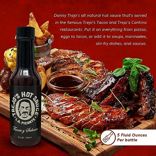 Trejo's Tacos All-Natural Hot Sauce, (5 oz. Bottles) Medium Heat Made From a Blend of Peppers, Zero Calories, Non-GMO Original 1-Pack