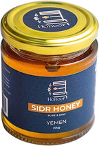 Honoor Authentic Yemeni Sidr Honey – Raw, Unpasteurised, & Unfiltered | Premium Summer Harvest Sidr (Jujube Ziziphus) Honey from Hadramaut Yemen | 100% Pure & Natural Honey in Glass Jar, 7.5oz / 200g
