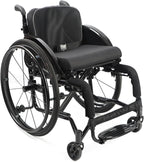 Sports Wheelchair, Durable & Lightweight, 15.7-Inch Wide Seat, Black, Steel Frame, Mag & Spoke Wheels