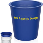 Reusable Silicone 5 Gallon Bucket Liner with Graduated Measurements - Leakproof Thinset, Grout, Concrete Mixing Pail Liner - Heavy-Duty Bucket Saver Accessory (Blue)