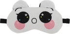 VOCOSTE Soft Cartoon O-Mouth Sleep Mask Beige White Eye Shade Cover for Travel for Rest