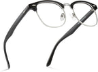 Cyxus Blue Light Glasses Men Retro Semi Rimless Clear Blue Light Glasses for Computer Eye Strain Gaming Glasses Anti Harmful Blue Light for Men Women