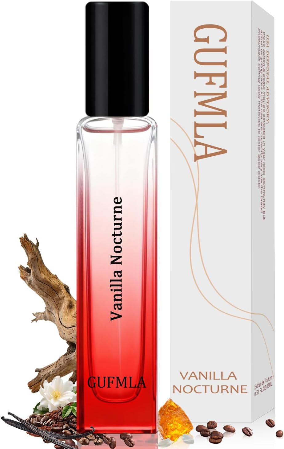 Pheromone Perfume for Women, Amber Vanilla Perfume, Vanilla Nocturne Elixir Long Lasting Women's Eau Fraiche, 0.5 fl.oz / 15ml Travel Size Perfume Spray