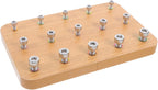 Hand Eye Coordination Trainer Rehabilitation Board with Wooden Nuts and Bolts Finger Exercise Device for Occupational Therapy 9.44X6.10X0.70 Inches