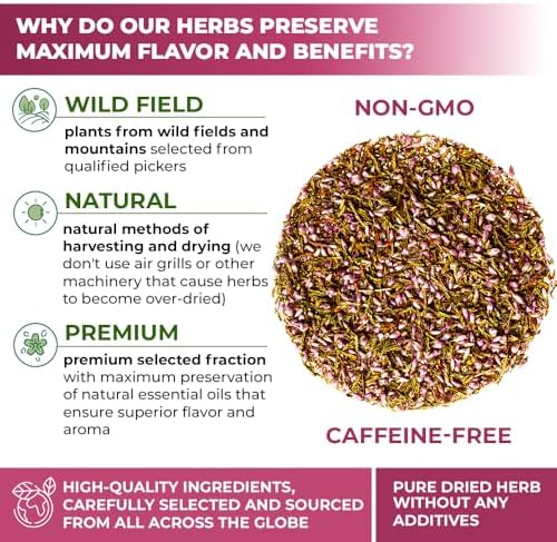 4 oz. Dried Heather Flowers And Leaves Herbal Tea (Calluna vulgaris) - 113g Brecina flores y hojas