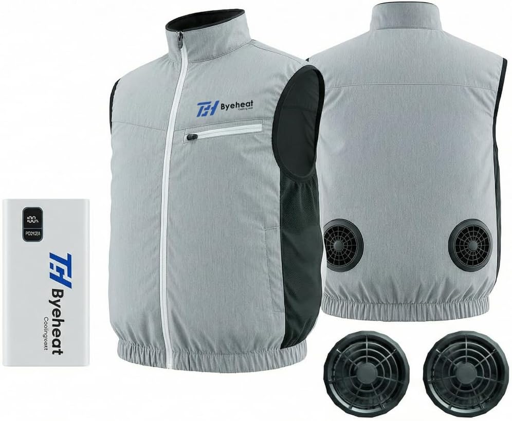 Cooling Vest with Dual Fans and 20,000mAh Battery, All-Season Cooling Vest for Indoor & Outdoor Work, Warehouse Use