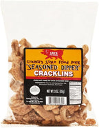 Lee's Seasoned Dipper Fried Pork Cracklings | Cracklins, 3 oz (12 Count)