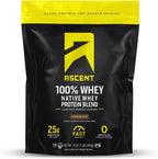 Ascent 100% Whey Protein Powder - Post Workout Whey Protein Isolate, Zero Artificial Flavors & Sweeteners, Gluten Free, 5.5g BCAA, 2.6g Leucine, Essential Amino Acids, Chocolate 1 lb