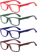 Eyekepper 4 Pack Reading Glasses Polka Dots Design Readers for Women Reading