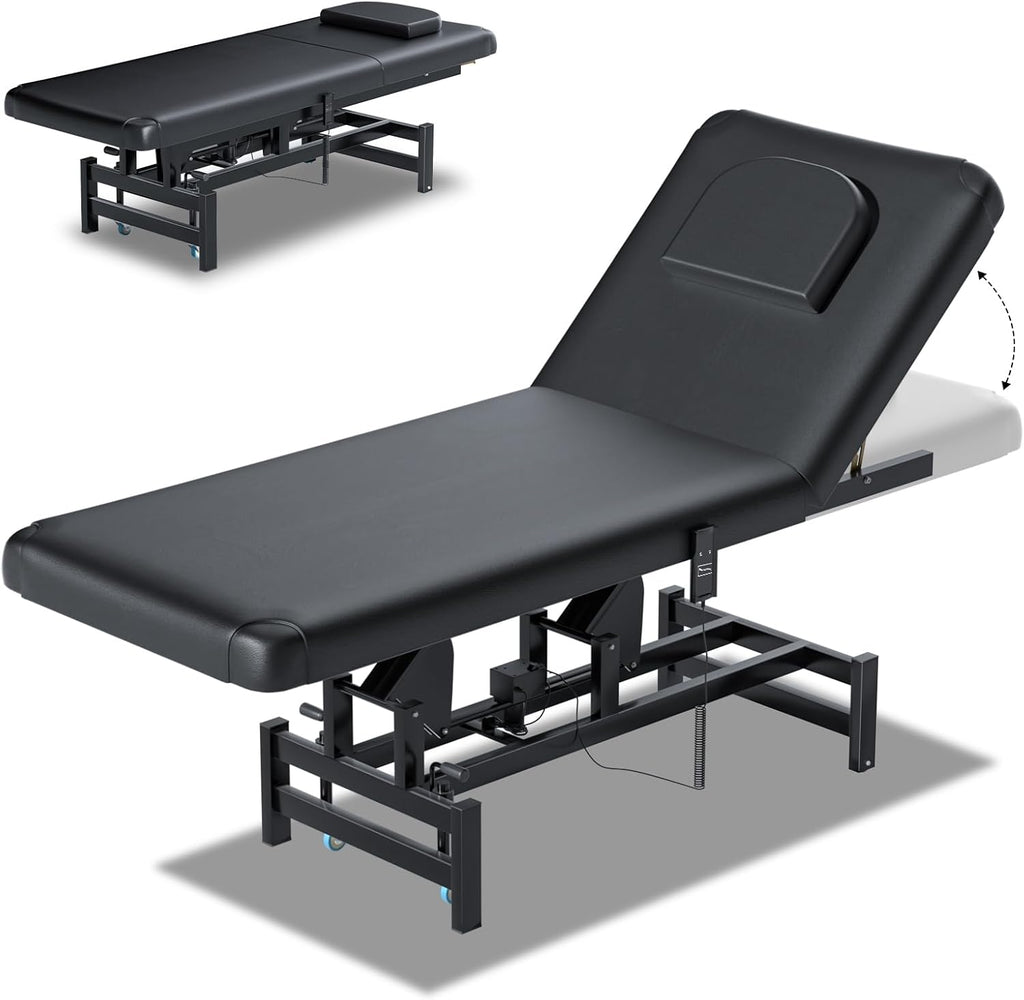Fully Electric Massage Table with Lift, 1500lbs Capacity - Professional Adjustable Facial Bed for Estheticians, Spa & Waxing, Heavy-Duty 1500lbs Capacity 2r1