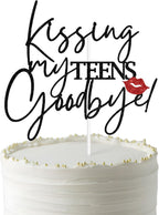 Kissing My Teens Goodbye Cake Topper, Happy 20th Birthday, Goodbye Teen Years, Funny 20th Birthday Party Decorations