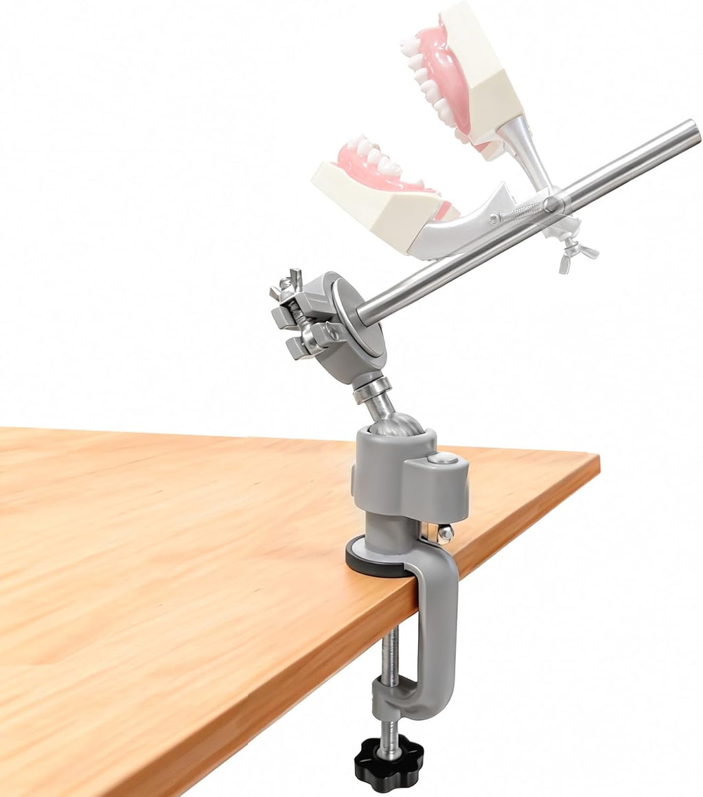 Typodont Training Mount，360° Motion Teeth Model Training Stand Fixed on Desk,Dental Schools Education Practical(Typodont Model is NOT Included)