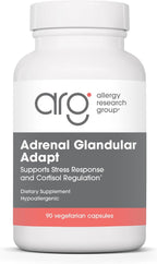 Allergy Research Group - Adrenal Glandular Adapt - Supports Healthy Stress Response and Cortisol Regulation - Hypoallergenic - 90 Vegetarian Capsules