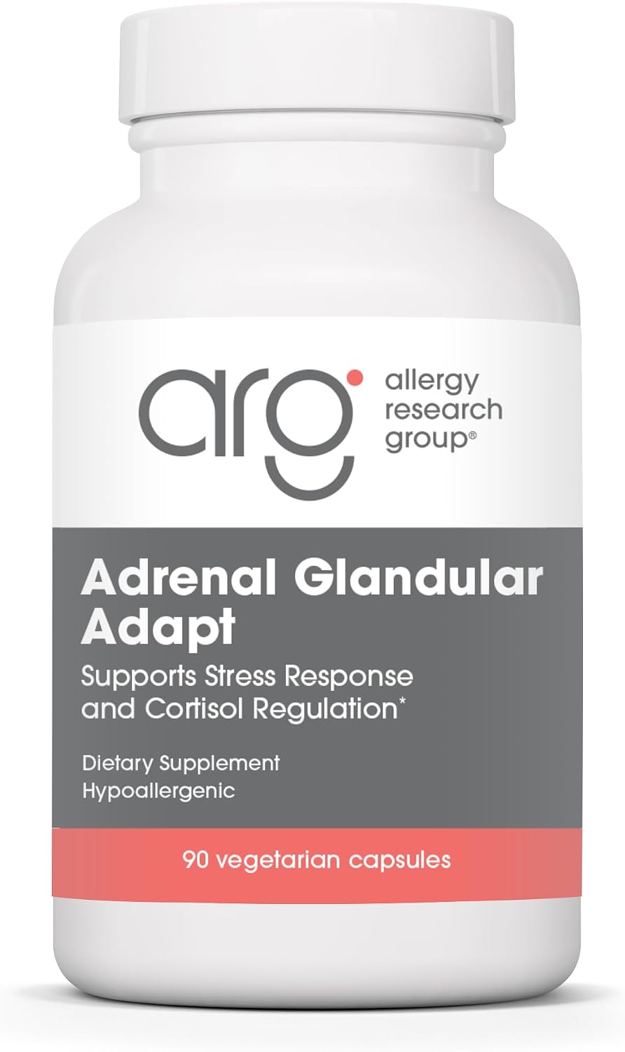 Allergy Research Group - Adrenal Glandular Adapt - Supports Healthy Stress Response and Cortisol Regulation - Hypoallergenic - 90 Vegetarian Capsules