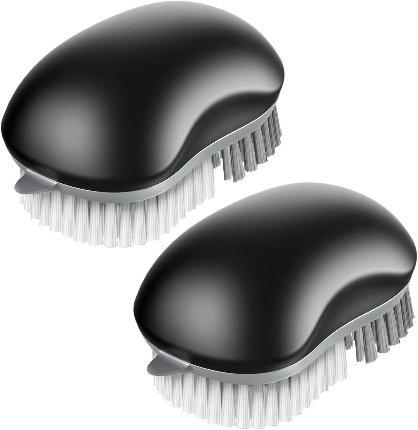 MR.SIGA Fruit and Vegetable Cleaning Brush with Non Slip Comfortable Grip, Pack of 2, Black