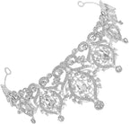 Gatuida Bridal Tiara Wedding Headband with Rhinestones Silver Crystal Crown for Brides and Party Hair Accessories