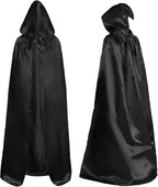 hoyuwak Cloak with Hood Halloween Wizard Hooded Cape Full Length Robe for Women Men Role Play Costume Dress-Up