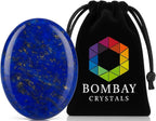 Lapis Lazuli Worry Stone – Natural Thumb Palm Stone for Inner Wisdom, Confidence & Intuition – Deep Blue Pocket Crystal for Focus & Calm