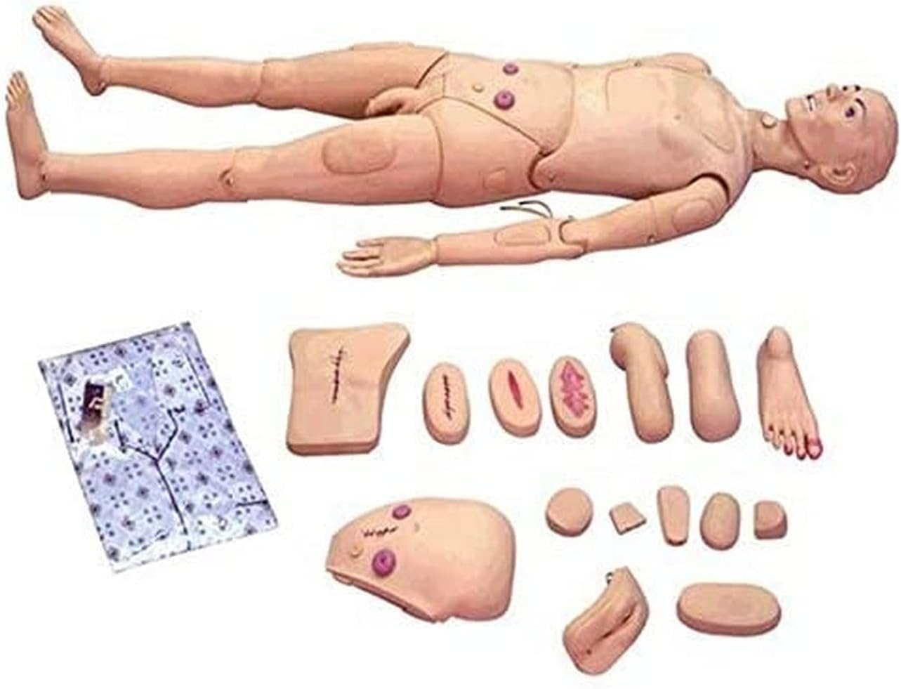 Patient Care Manikin, Training Manikin Teaching Model Nursing Medical Science School Patient Care Full Body for Students Education Teaching Medical Training Skills - Ship from USA