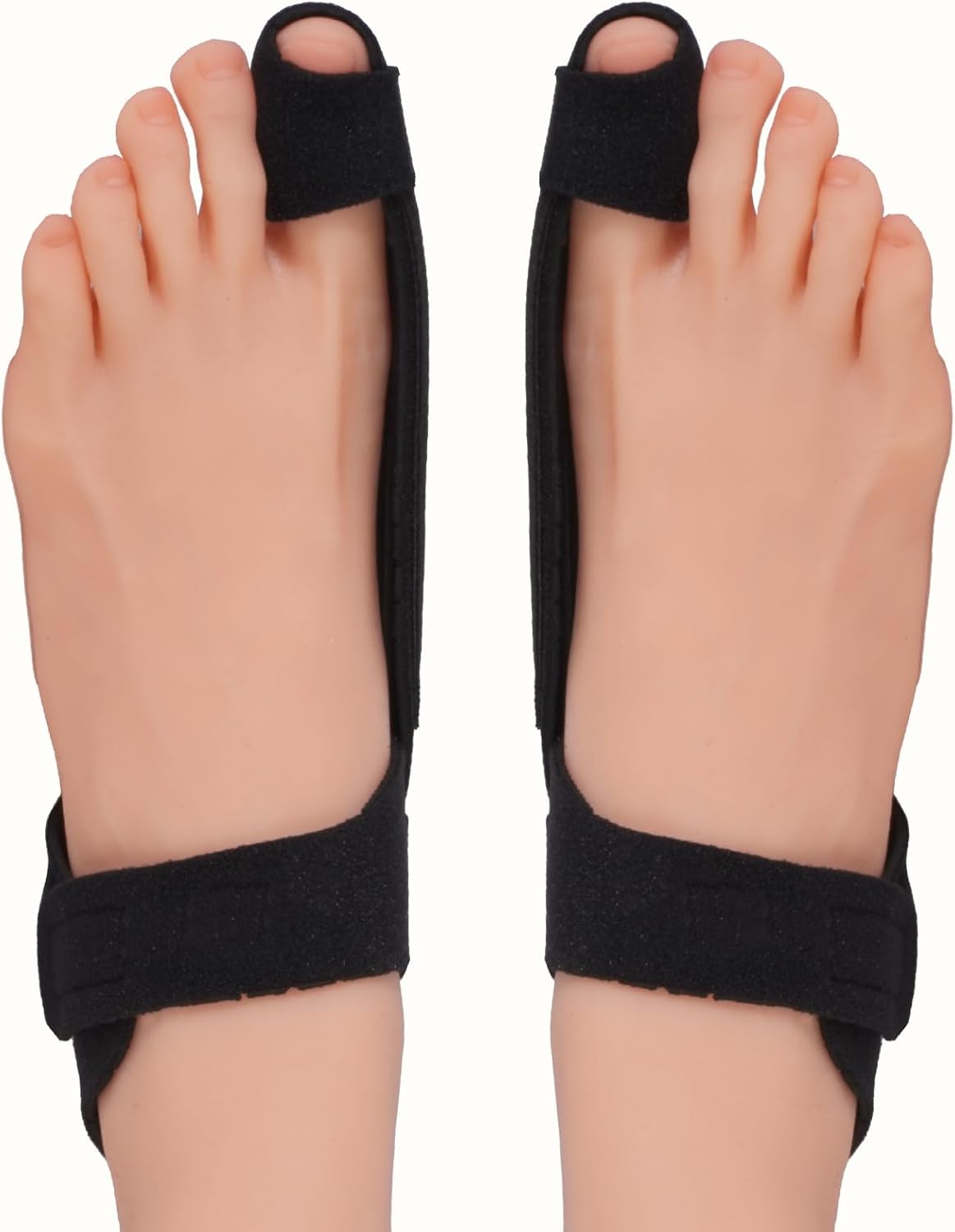 Thumb Valgus Corrector for Men and Women, Bunion Corrector, Big Toe Fixation with Thumb Strap & Adjustable Sole Straps! Lightweight, Breathable Material and Detachable Curved Aluminum Bar for All - Day Wear, 2 Pcs