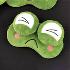 Style 02 Cute Frog Plush Sleep Eye Mask, 4D Cartoon Funny Eye Cover with Adjustable Strap, Soft Blindfold for Travel, Nap, Gift for Women Men