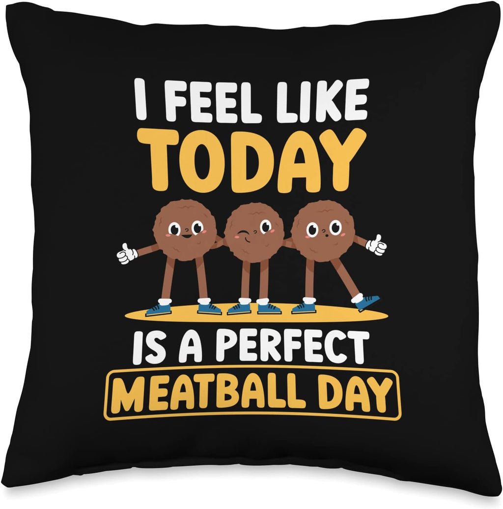 Perfect Meatball Day Italian Food Spaghetti Meatballs Throw Pillow