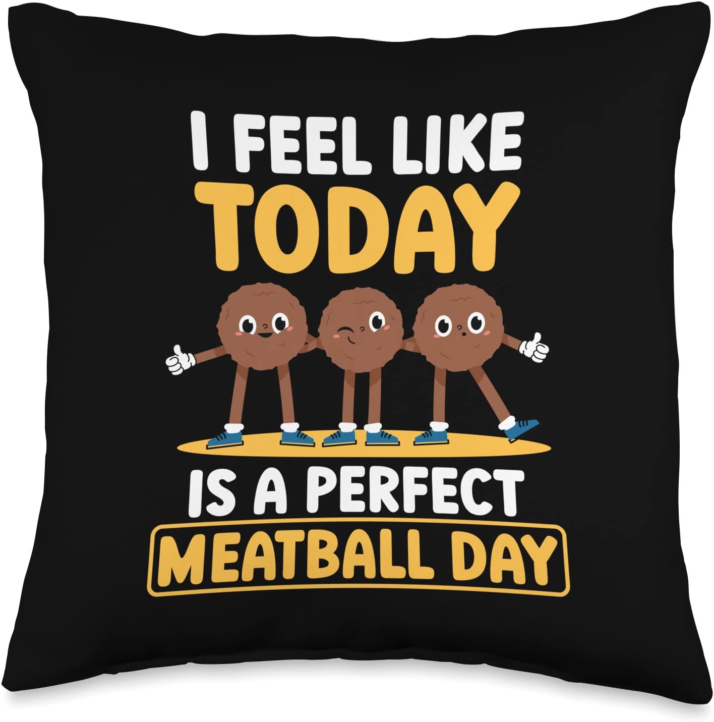 Perfect Meatball Day Italian Food Spaghetti Meatballs Throw Pillow