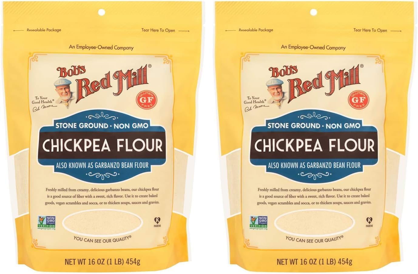 Bobs Red Mill Garbanzo Bean Flour, 16 Ounce (Pack of 2)