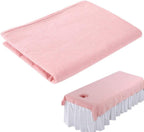 Massage Table Sheets with Hole, Massage Sheets,Beauty Massage Bed Sheets, Salon Massage SPA Couch Soft Cotton Bed Cover Protector with Face Breath Hole (Pink)