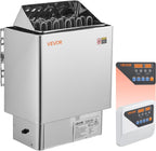 VEVOR Sauna Heater, 9KW 240V Electric Sauna Stove, Dry Steam Bath Saunas Stove with Pre-Drilled Bracket, Fit 317.8 to 459 CU.FT Saunas Rooms, Steam Bath Stoves for Home, Commercial, Leisure Venues