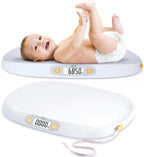 Baby Scale for Weighing, 55 lb/0.01 lb Digital Infant Scale for Weighted Feeds with Height Measuring Tape Weight Comparison Hold Function, Pet Scale for Cats/Dogs, LCD Display, Large Platform