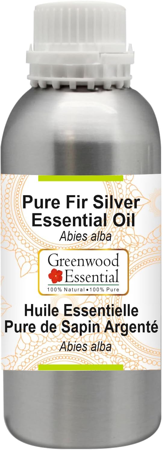 Greenwood Essential Pure Fir Silver Essential Oil (Abies alba) Steam Distilled 630ml (21 oz)
