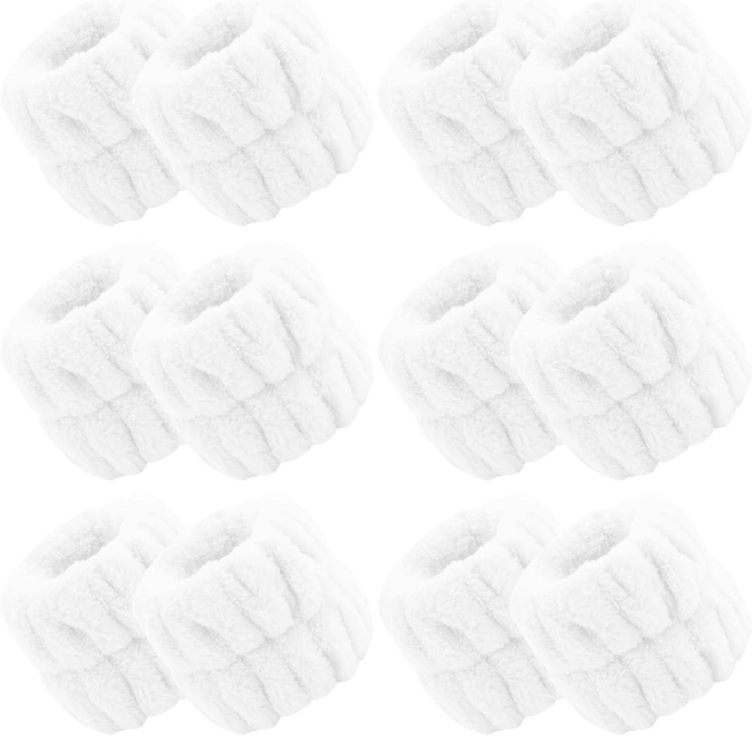 WHAVEL 6 Pairs Wrist Towels for Face Washing, Absorbent Spa Sweatbands to Prevent Liquid Spilling Down Arms