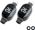 Shower Water Temperature Gauge - 2 Pack LED Digital Display Thermometer for Accurate Bathing Temperature Monitoring