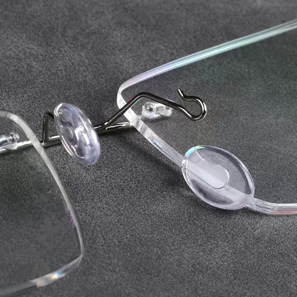 5 Pairs Glasses Nose Pads,BEHLINE Eyeglass Nosepads for Rimless/Frameless Glasses Eyeglasses Frames,Replacement for Eyeglasses Rimless Eyewear Nose Pieces,Plug-in/Slot-in Nose Bridge Pads