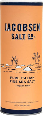 Jacobsen Salt Co. Pure Italian Fine Grain Sea Salt - Real Sea Salt for Cooking, Baking, or Pickling, Gourmet Seasoning, Harvested in Italy - 1.8 lb