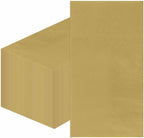 SietDESEO 50 Pieces 3-ply Gold Napkins Disposable 13 x 15.7 Inches Guest Bathroom Napkins Disposable Hand Towels for Bathroom Wedding Birthday Party Christmas Paper Dinner Napkin