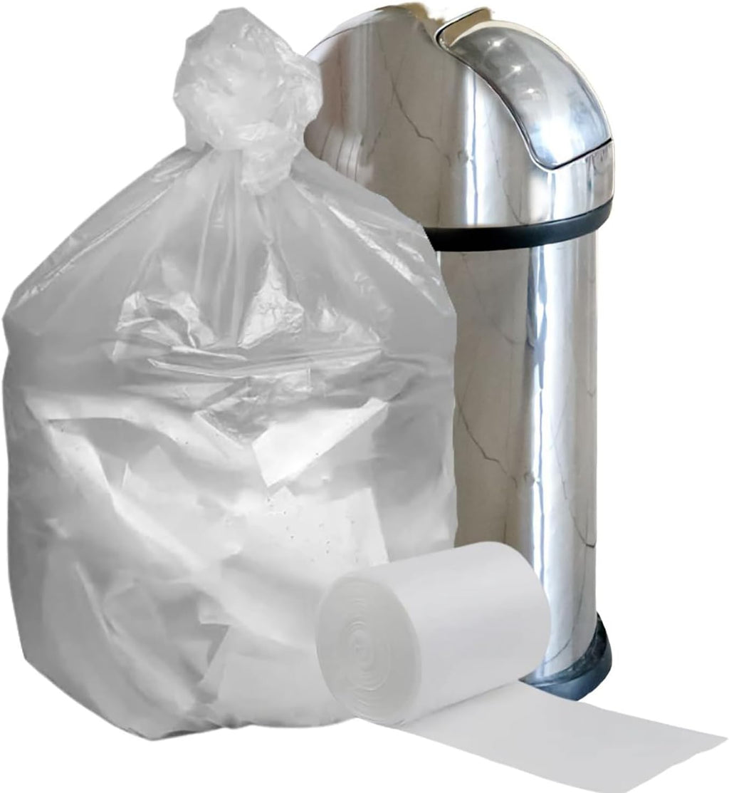 Plasticplace W55HDC1 55-60 gallon Trash Bags │ 12 Microns │ Clear High Density Garbage Can Liners │ 36” x 60” (200Count)
