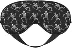 Cute White Skull Print Sleep Masks for Women Men, Double-Sided Eye Masks for Sleep, Blackout Eye Covers for Travel Sleeping