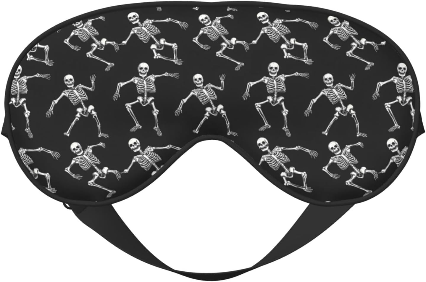 Cute White Skull Print Sleep Masks for Women Men, Double-Sided Eye Masks for Sleep, Blackout Eye Covers for Travel Sleeping