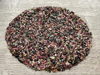 GAF TREASURES 0.5 Pound Natural Semi Tumbled Gemstone Chips, Crushed Mini Crystals, Undrilled Crystal Chips (Rainbow Tourmaline)