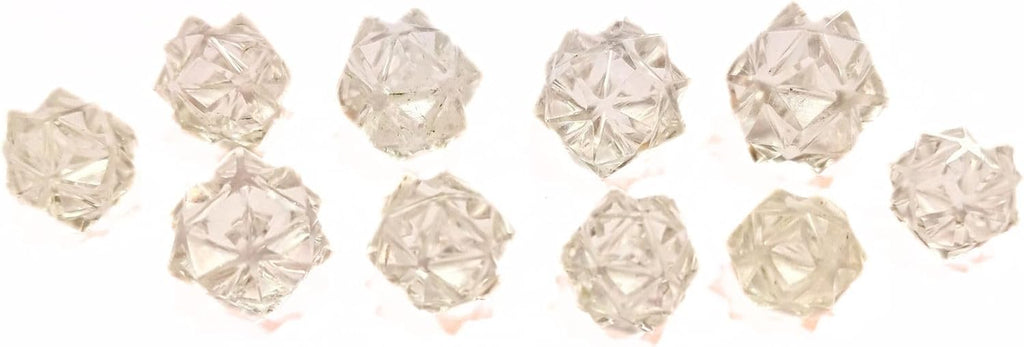 Jet 20 Point Crystal Quartz Merkaba Star Chakra Platonic Healing Reiki Protection Power Brazillian Approx Weight 5-7 Grams (10)