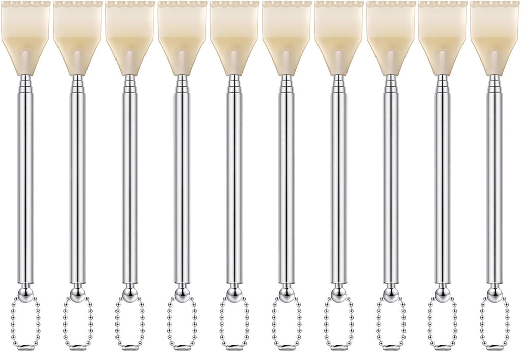 10 Pack Stainless Steel Telescopic Back Scratchers - Extendable 16.5 to 42cm, Bulk Gifts for Men Women, Portable Itch Relief Tool (Silver)